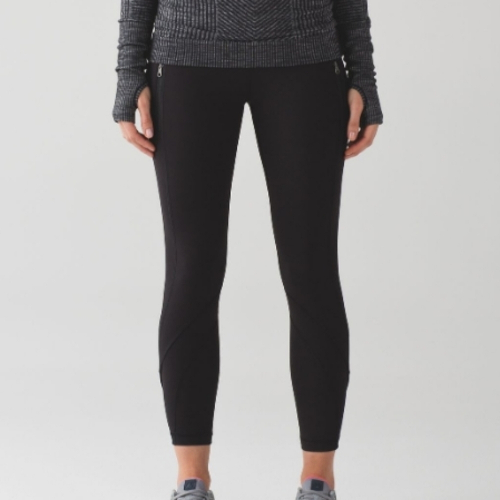 Lululemon Solid Black Inspire Tight II